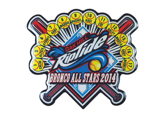 oak hill riptide softball pin