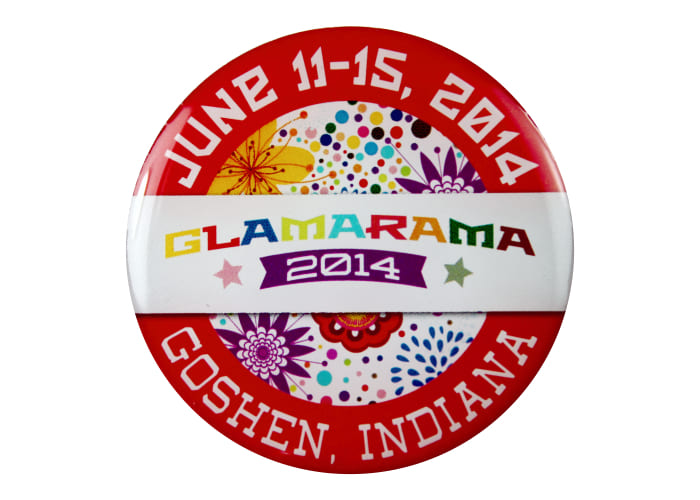 Glamarama lapel pin