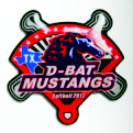 d-bat mustangs baseball pin